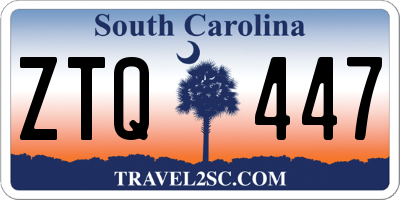 SC license plate ZTQ447