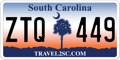SC license plate ZTQ449