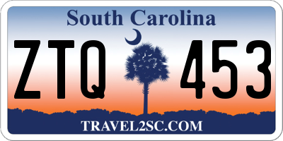 SC license plate ZTQ453