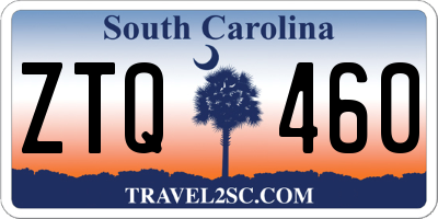 SC license plate ZTQ460