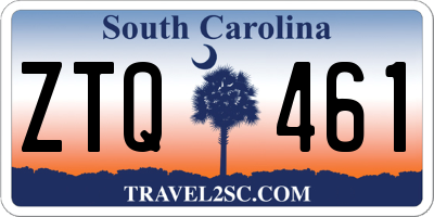 SC license plate ZTQ461