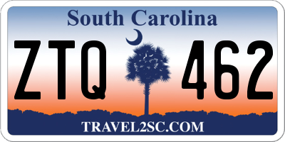 SC license plate ZTQ462