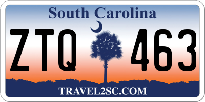 SC license plate ZTQ463