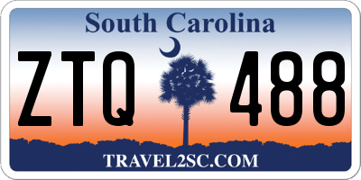 SC license plate ZTQ488