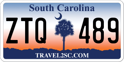 SC license plate ZTQ489