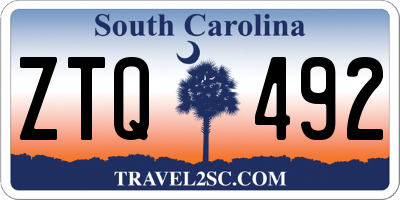 SC license plate ZTQ492