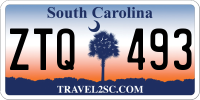 SC license plate ZTQ493
