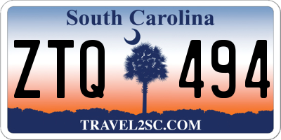 SC license plate ZTQ494