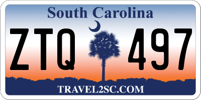 SC license plate ZTQ497