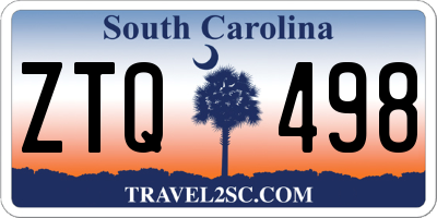 SC license plate ZTQ498