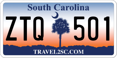 SC license plate ZTQ501