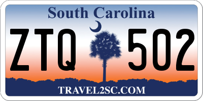 SC license plate ZTQ502