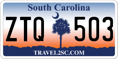 SC license plate ZTQ503