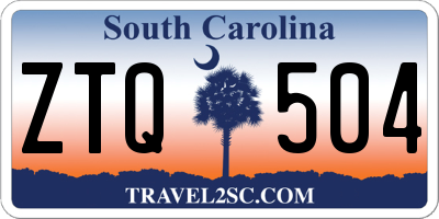 SC license plate ZTQ504