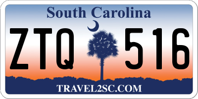 SC license plate ZTQ516