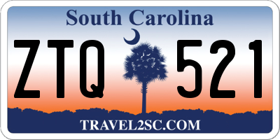 SC license plate ZTQ521