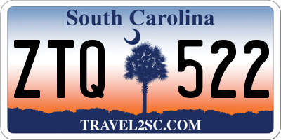 SC license plate ZTQ522
