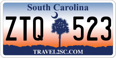 SC license plate ZTQ523
