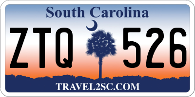 SC license plate ZTQ526
