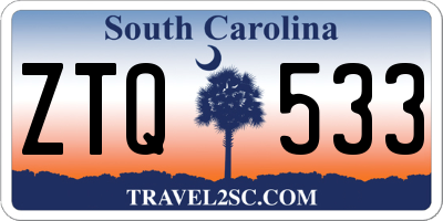 SC license plate ZTQ533