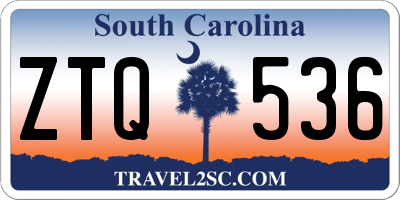 SC license plate ZTQ536