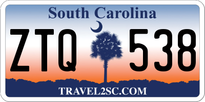 SC license plate ZTQ538