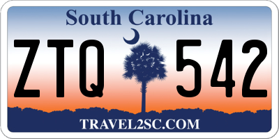SC license plate ZTQ542
