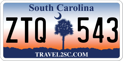SC license plate ZTQ543