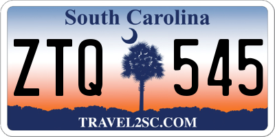 SC license plate ZTQ545