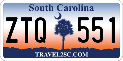 SC license plate ZTQ551