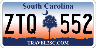 SC license plate ZTQ552