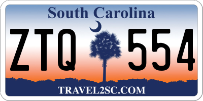 SC license plate ZTQ554