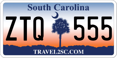 SC license plate ZTQ555