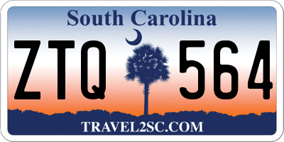 SC license plate ZTQ564