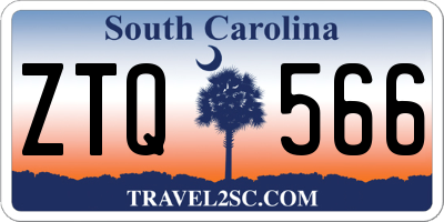 SC license plate ZTQ566