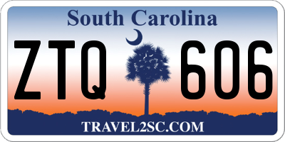 SC license plate ZTQ606