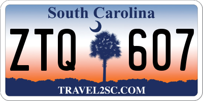SC license plate ZTQ607