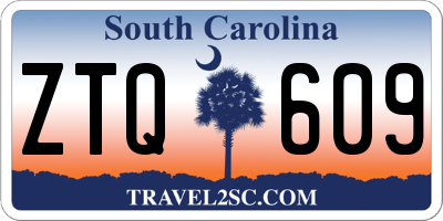 SC license plate ZTQ609