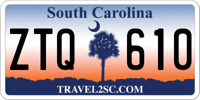 SC license plate ZTQ610
