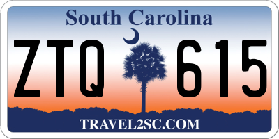 SC license plate ZTQ615