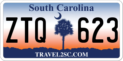 SC license plate ZTQ623