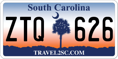 SC license plate ZTQ626