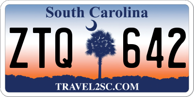 SC license plate ZTQ642
