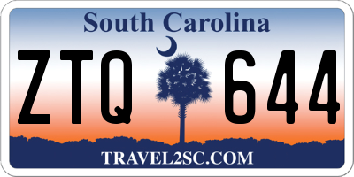 SC license plate ZTQ644