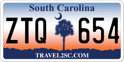 SC license plate ZTQ654