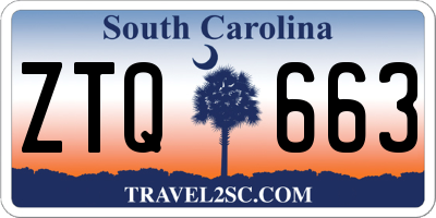 SC license plate ZTQ663