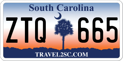 SC license plate ZTQ665