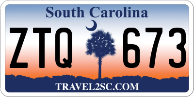 SC license plate ZTQ673