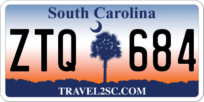 SC license plate ZTQ684