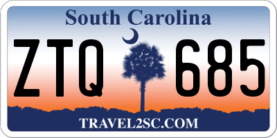 SC license plate ZTQ685